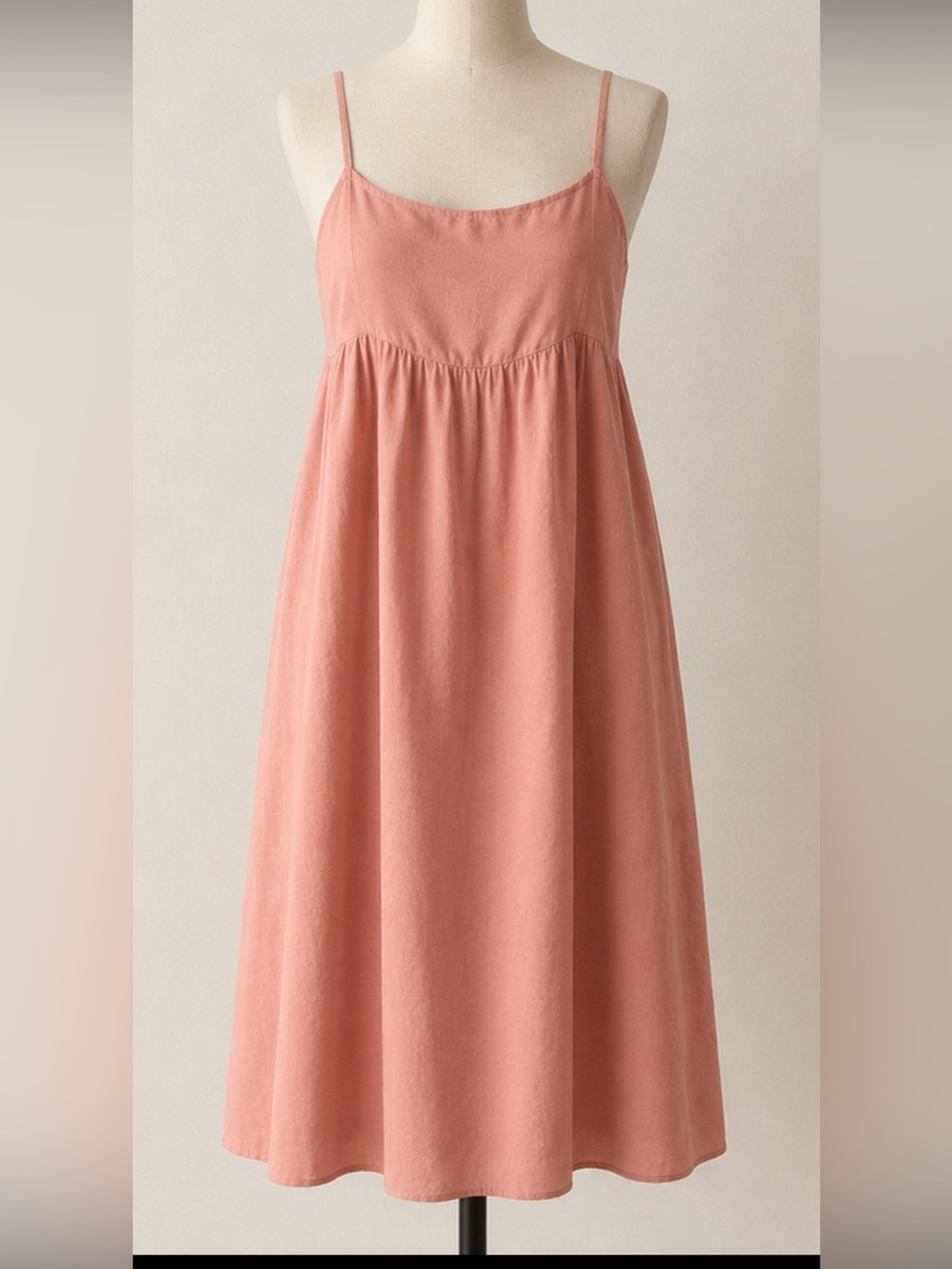 a new day Coral Pink Gathered-Neck Blouse, Size L